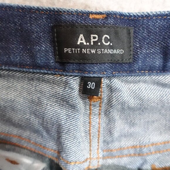 APC Jeans 30 Blue Straight Button Fly Petit New Standard Selvedge - Picture 8 of 15